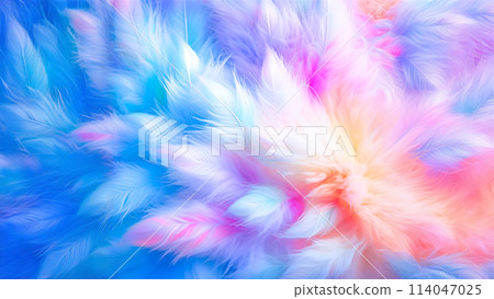 Colorful soft and fluffy fur background material 114047025