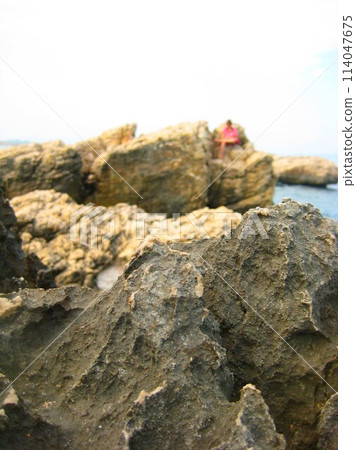 Coastal cliff landscape, rock formations on the Costa Brava in Girona, Spain Coastal cliff landscape, rock formations on the Costa Brava in Girona, Spain 114047675