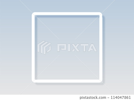 Grey blue square frame abstract neon tech background 114047861