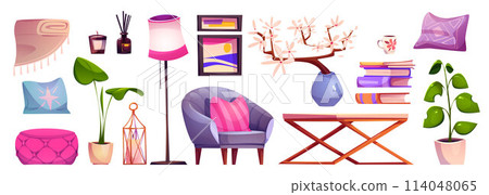 Living room interior furniture and decoration 114048065