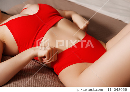 Beautiful woman with big breasts . Perfect body 114048066
