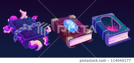 Magic wizard books with fantastic hardcovers. 114048177