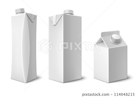 Milk or juice pack box with cap. Milk or juice pack box with cap. 114048215