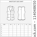 Waistcoat size chart. Business vest 114048650
