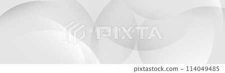 Abstract background white and grey with glowing circle curve geometric lines. Modern shiny lines pattern. Vector illustration 114049485