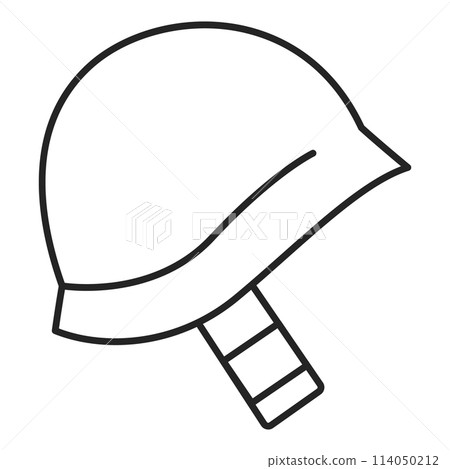 Military helmet line icon vector isolated 114050212