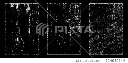 Black and white grunge. Distress overlay texture. Abstract surface dust and rough dirty wall background concept. Distress illustration simply place over object to create grunge effect. Vector EPS10. Black and white grunge. Distress overlay texture. Abstract surface dust and rough dirty wall background concept. Distress illustration simply place over object to create grunge effect. Vector EPS10. 114050344