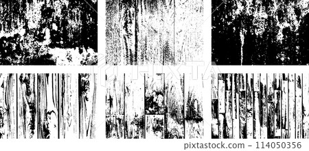 Black and white grunge. Distress overlay texture. Abstract surface dust and rough dirty wall background concept. Distress illustration simply place over object to create grunge effect. Vector EPS10. 114050356