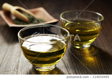 冷綠茶和茶葉 114050495