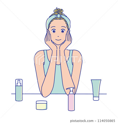 Women who care for the skin 114050865