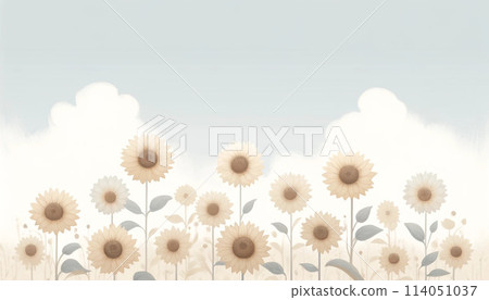 延伸到天空的向日葵 114051037