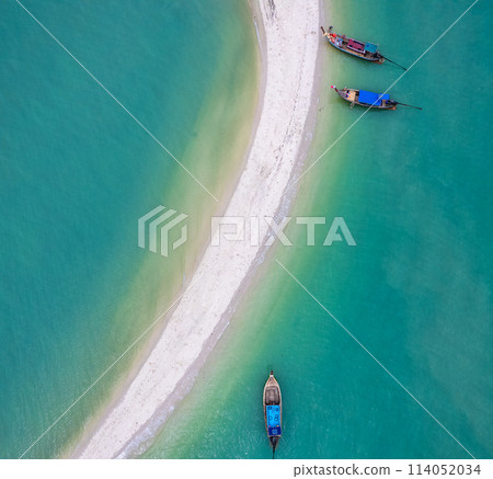 Aerial view of Laem Haad Beach in koh yao yai, Phang Nga, Thailand 114052034