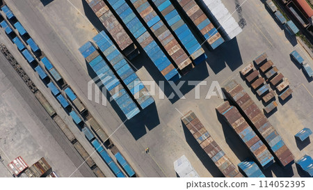 Cargo terminal aerial view Cargo terminal aerial view 114052395