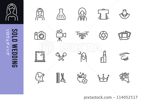 Solo wedding icon set of 20 114052517