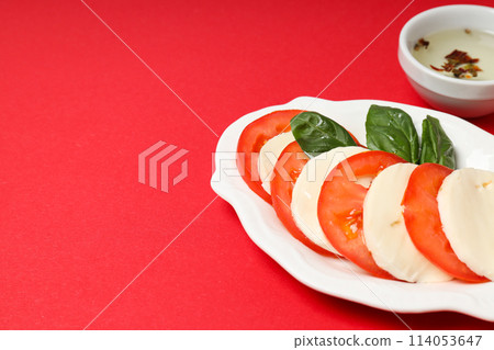 Salad Caprese, concept of tasty and delicious food 114053647