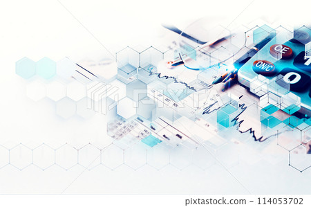 Abstract technology and digital hi tech hexagons backdrop Abstract technology and digital hi tech hexagons backdrop 114053702