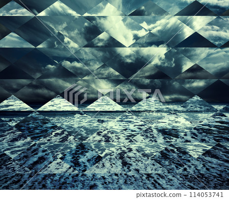 Dramatic dark stormy landscape. Dramatic dark stormy landscape. 114053741