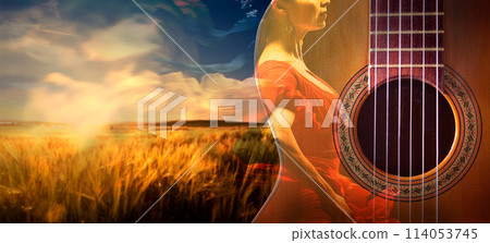 Flamenco music design. 114053745