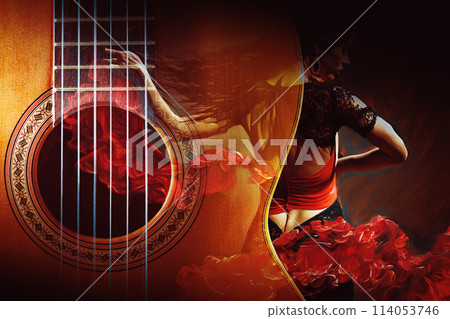 Flamenco music design. 114053746