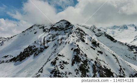 Snow Alp mountain range landscape 114054128