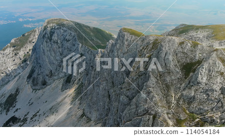 Aerial of mountains in park Durmitor, Montenegro 114054184
