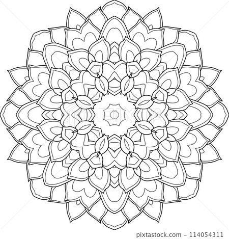 Cute Mandalas. Decorative unusual round ornaments for coloring. Cute Mandalas. Decorative unusual round ornaments for coloring. 114054311