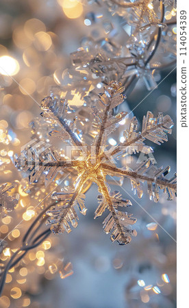 閃閃發光的冬季水晶背景AI影像 閃閃發光的冬季水晶背景AI影像 114054389