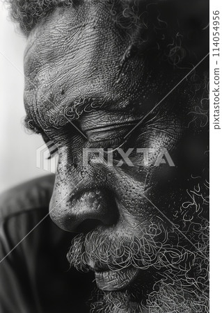 The concept of human trafficking. Portrait of people from the time of slavery. Abolition of Slavery Day in the United States 114054956