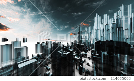 Abstract design urban architecture. 114055003