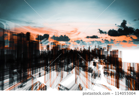 Abstract design urban architecture. 114055004