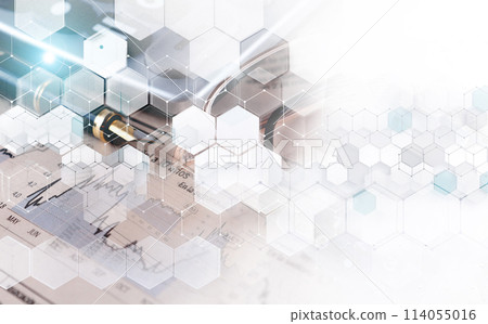 Abstract technology and finances backdrop.3d illustration 114055016