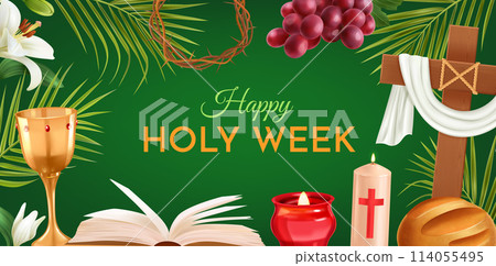 Palm Sunday background in realistic view 114055495