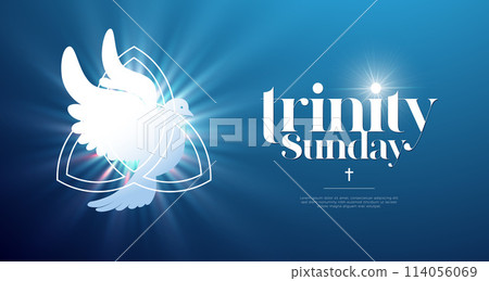 Vector illustration of a Banner for Trinity Sunday. 114056069