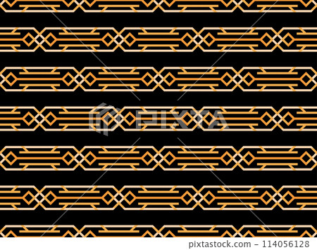 Geometric seamless pattern in line art style.... - Stock Illustration ...