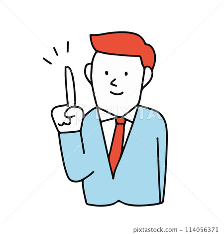 點：一個人向上指的插圖 114056371