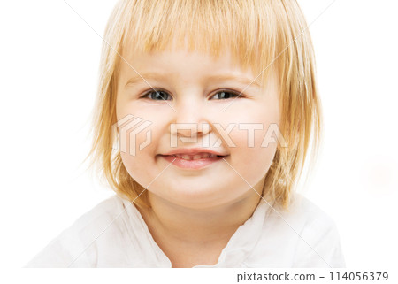 Closeup portrait of beautiful baby girl Closeup portrait of beautiful baby girl 114056379