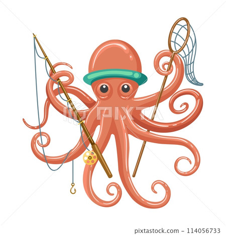 Cute poulpe fisher 114056733