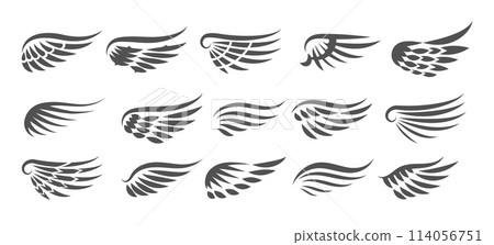 Eagle wings icon collection 114056751