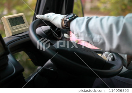 Driving a minibus 114056893