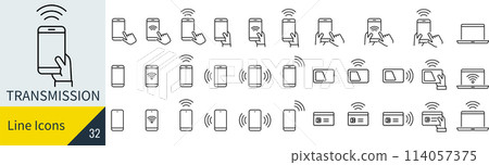 向量發送和接收圖示集 向量發送和接收圖示集 114057375