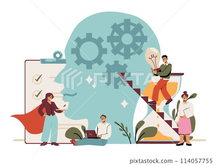Team skill development concept vector illustration Team skill development concept vector illustration 114057755