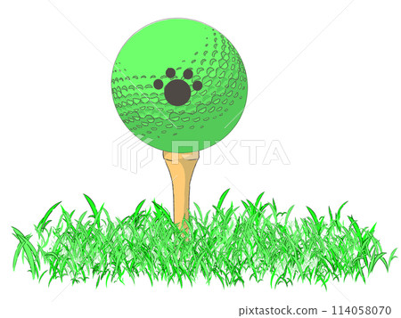 Golf ball illustration 114058070