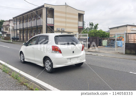 Compact car, small car, road driving 114058333