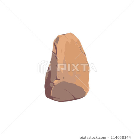 Vector illustration of old brown cobblestones, cracked concrete and castle paths on a white background Vector illustration of old brown cobblestones, cracked concrete and castle paths on a white background 114058344