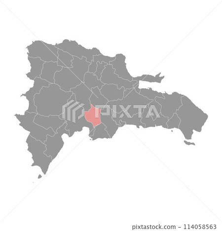 San Jose de Ocoa Province map, administrative division of Dominican Republic. Vector illustration. San Jose de Ocoa Province map, administrative division of Dominican Republic. Vector illustration. 114058563