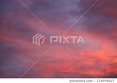 burning sky at sunset. Red sky abstract background. burning sky at sunset. Red sky abstract background. 114059027