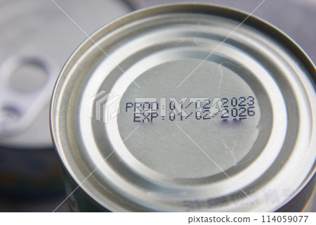 expire date on food can on white background , expire date on food can on white background , 114059077