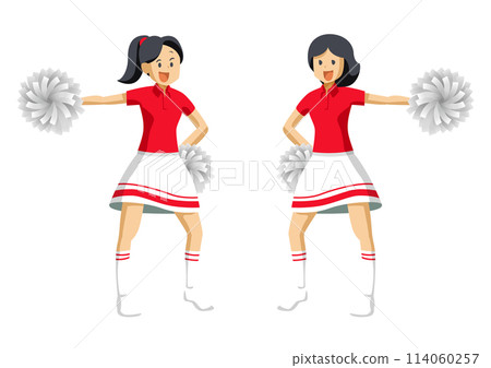 Cute cheerleaders (pair of two) 114060257
