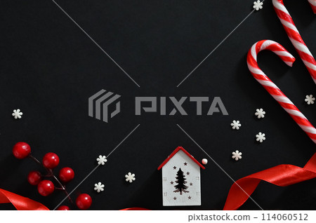 Christmas still life arrangement with copy space 114060512