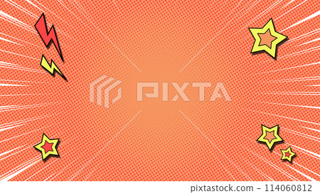 Manga-style concentrated line (white) illustration 114060812